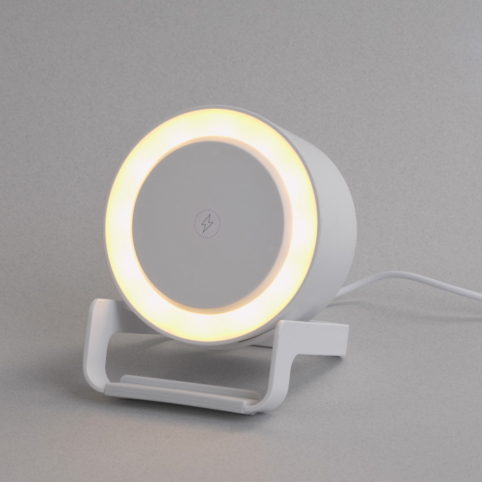 Bluetooth колонка-подставка Smart Sound с беспроводным (10W) зарядным устройством и лампой