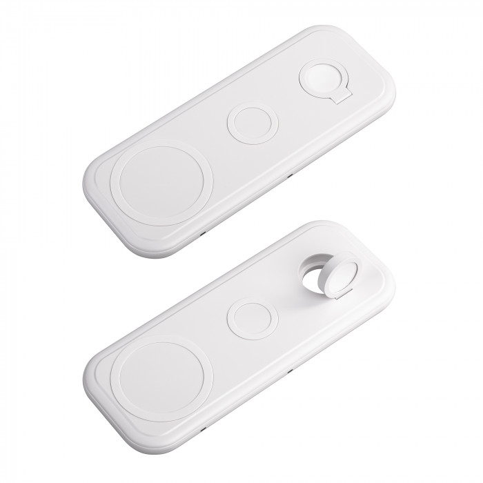Настольная беспроводная (15W) зарядная станция Snow Board для смартфона, часов и наушников