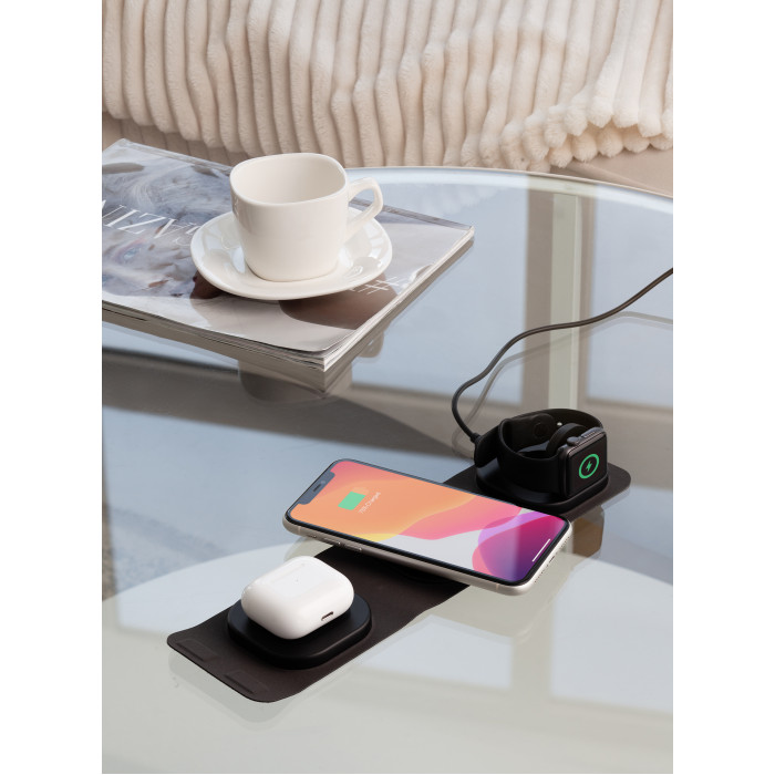 Складная беспроводная (15W) зарядная станция Magic Case с MagSafe для смартфона, часов и наушников