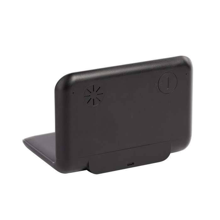 Настольные часы Smart Time с беспроводным (15W) зарядным устройством, будильником и термометром, со съёмным дисплеем