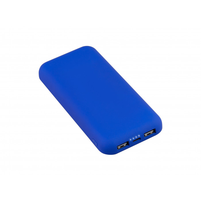 Беспроводное зарядное устройство Sticky SOFTTOUCH, 10000 mAh с подсветкой логотипа и присосками