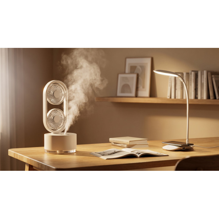 Портативный увлажнитель воздуха Smart Wind с двумя вентиляторами