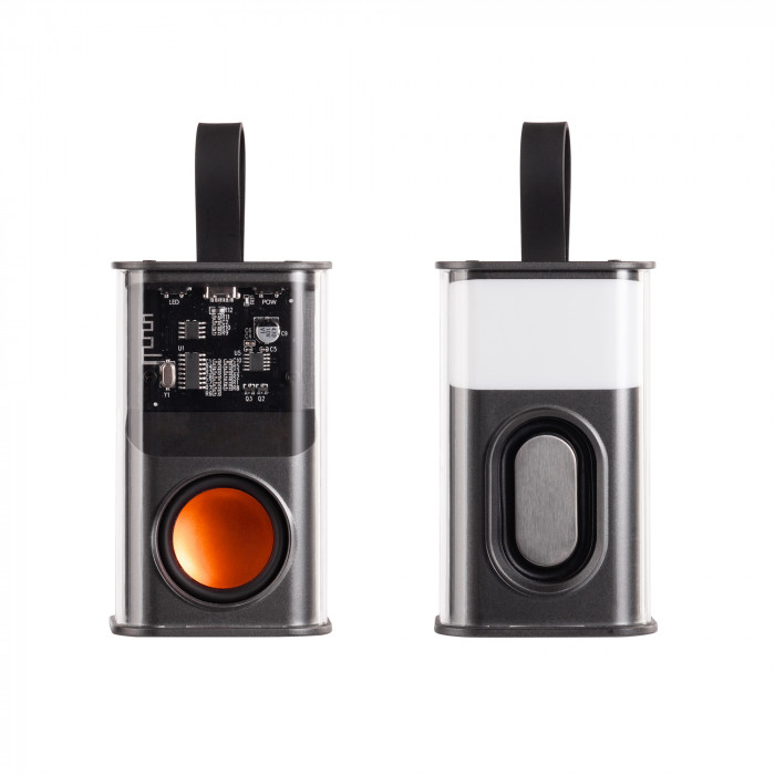 Bluetooth колонка Hi-Fi 5Вт с разноцветной подсветкой и прозрачным корпусом