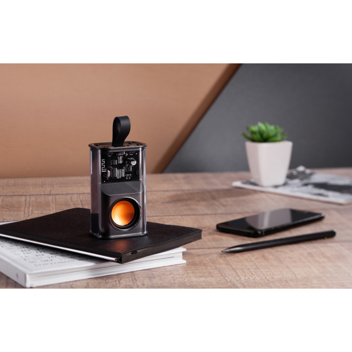 Bluetooth колонка Hi-Fi 5Вт с разноцветной подсветкой и прозрачным корпусом