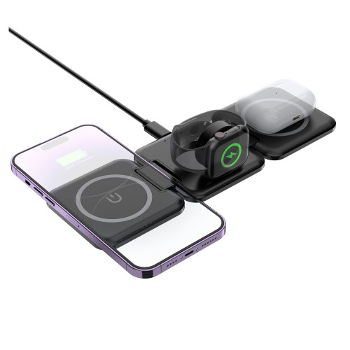 Складная беспроводная (15W) зарядная станция Flip с MagSafe Складная беспроводная (15W) зарядная станция Flip с MagSafe