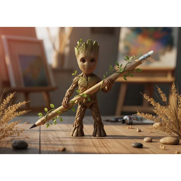 Вечный карандаш Groot с ластиком, бамбук