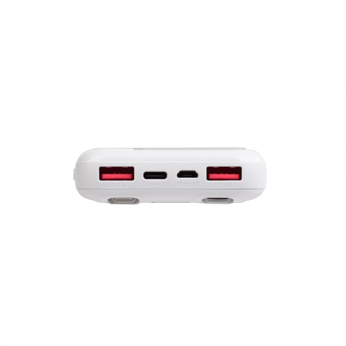 Зарядное устройство Connect 10000 mAh со встроенными Type-C/Lightning кабелями
