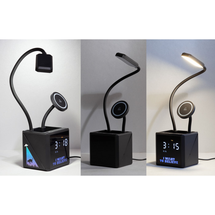Лампа Smart Flex с беспроводным 3в1 (15W) ЗУ с MagSafe, часами, карандашницей и подсветкой логотипа