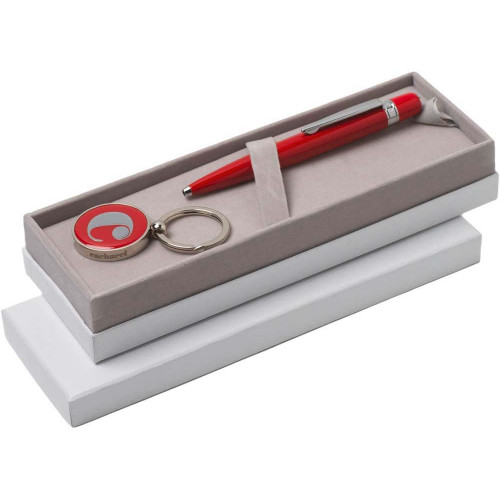 Набор Cacharel: шариковая ручка, брелок с флеш-картой USB 2. на 4 Гб, красный/серебристый Набор Cacharel: шариковая ручка, брелок с флеш-картой USB 2. на 4 Гб, красный/серебристый