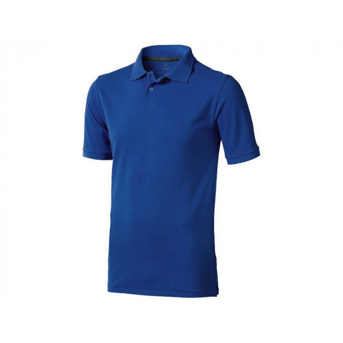 Calgary мужская рубашка-поло с коротким рукавом, синий