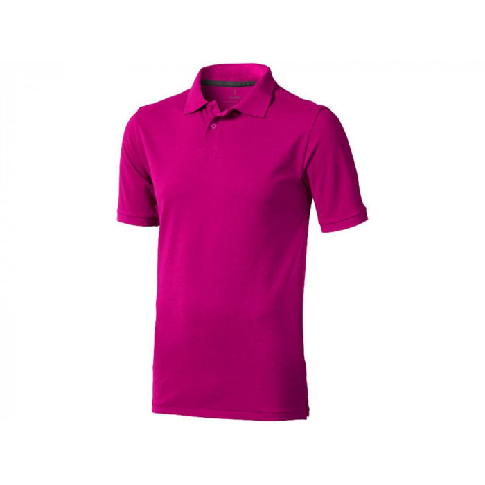 Calgary мужская рубашка-поло с коротким рукавом, фуксия