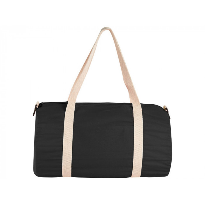 Хлопковая сумка Barrel Duffel, черный/бежевый