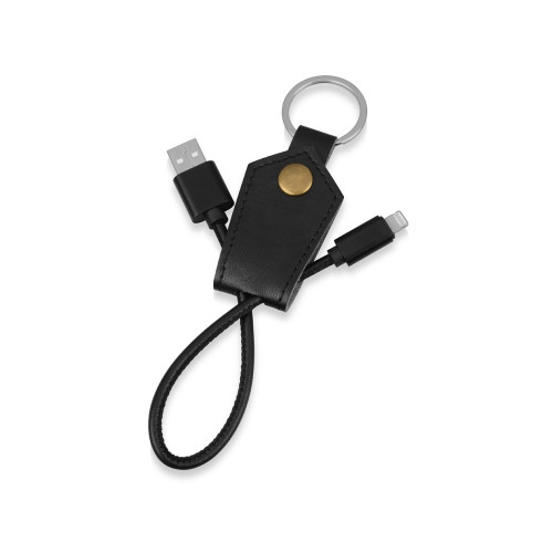 Кабель-брелок USB-Lightning Pelle, черный Кабель-брелок USB-Lightning Pelle, черный