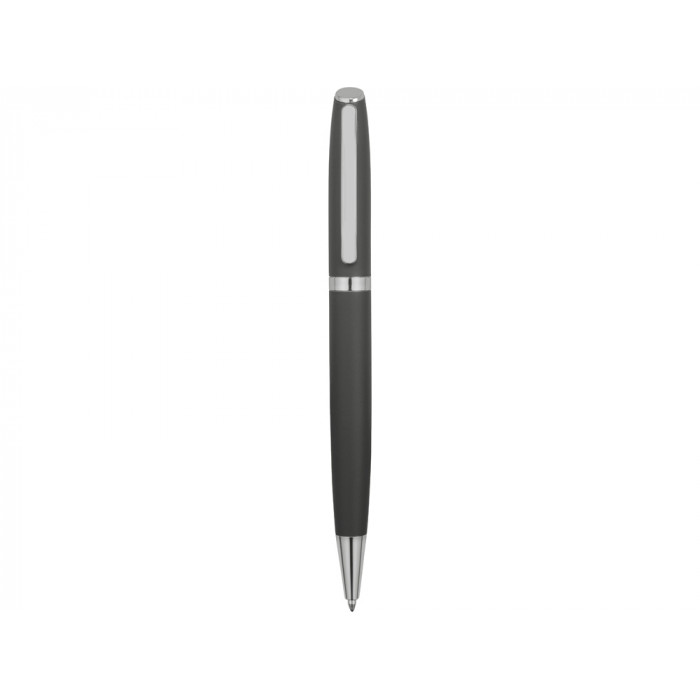 Ручка металлическая шариковая Flow soft-touch, серый/серебристый