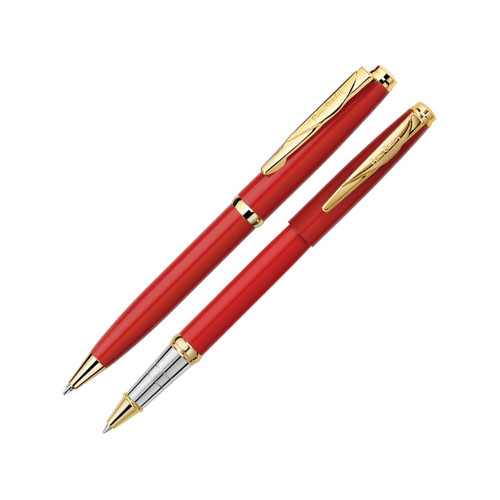Набор Pierre Cardin PEN&PEN: ручка шариковая + роллер. Цвет - красный. Упаковка Е. Набор Pierre Cardin PEN&PEN: ручка шариковая + роллер. Цвет - красный. Упаковка Е.