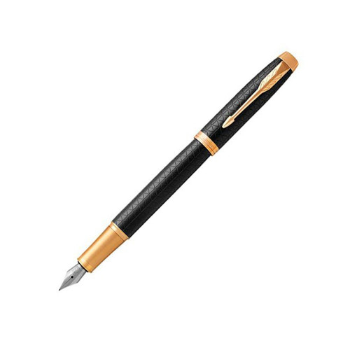 Перьевая ручка Parker IM Premium Black GT, перо: F, цвет чернил: blue, в подарочной упаковке. Перьевая ручка Parker IM Premium Black GT, перо: F, цвет чернил: blue, в подарочной упаковке.