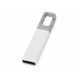 Флеш-карта USB 2.0 16 Gb с карабином Hook, белый/серебристый Флеш-карта USB 2.0 16 Gb с карабином Hook, белый/серебристый