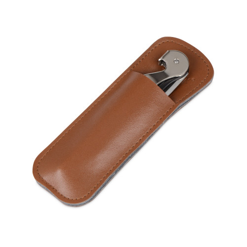 Футляр для штопора из искусственной кожи Corkscrew Case, коричневый Футляр для штопора из искусственной кожи Corkscrew Case, коричневый