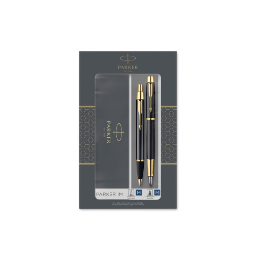 Набор Parker IM Core Black GT: ручка шариковая, ручка перьевая Набор Parker IM Core Black GT: ручка шариковая, ручка перьевая