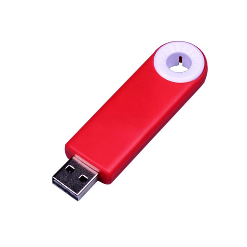 USB-флешка промо на 32 Гб прямоугольной формы, выдвижной механизм, белый USB-флешка промо на 32 Гб прямоугольной формы, выдвижной механизм, белый