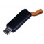 USB-флешка промо на 32 Гб прямоугольной формы, выдвижной механизм, черный