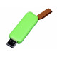 USB-флешка промо на 128 Гб прямоугольной формы, выдвижной механизм, зеленый USB-флешка промо на 128 Гб прямоугольной формы, выдвижной механизм, зеленый