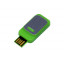 USB-флешка промо на 32 Гб прямоугольной формы, выдвижной механизм, зеленый USB-флешка промо на 32 Гб прямоугольной формы, выдвижной механизм, зеленый
