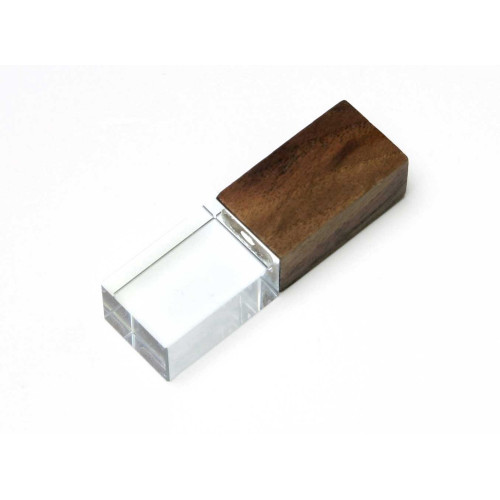 USB-флешка на 64 ГБ прямоугольной формы, под гравировку 3D логотипа, материал стекло, с деревянным колпачком красного цвета, белый USB-флешка на 64 ГБ прямоугольной формы, под гравировку 3D логотипа, материал стекло, с деревянным колпачком красного цвета, белый