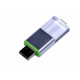 USB-флешка промо на 32 Гб прямоугольной формы, выдвижной механизм, зеленый USB-флешка промо на 32 Гб прямоугольной формы, выдвижной механизм, зеленый