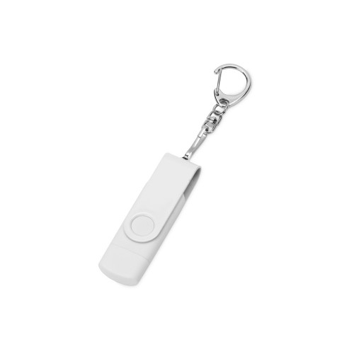USB-флешка на 32 Гб 3 в 1 поворотный механизм, c двумя дополнительными разъемами MicroUSB и TypeC C с одноцветным металлическим клипом, белый USB-флешка на 32 Гб 3 в 1 поворотный механизм, c двумя дополнительными разъемами MicroUSB и TypeC C с одноцветным металлическим клипом, белый