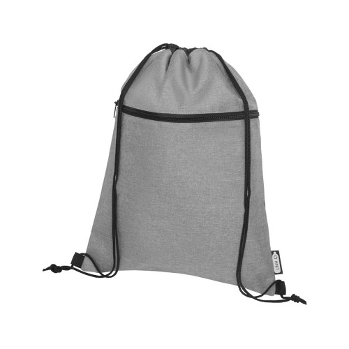 Рюкзак со шнурком Ross из переработанного ПЭТ, heather medium grey Рюкзак со шнурком Ross из переработанного ПЭТ, heather medium grey