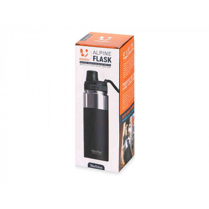 Вакуумная термобутылка ALPINE FLASK, 530 мл, черный