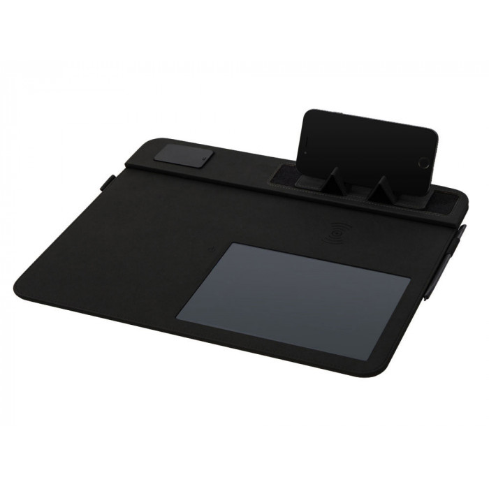 Многофункциональный коврик для мыши Multi Pad с беспроводной зарядкой и LCD экраном, 10 Вт, черный