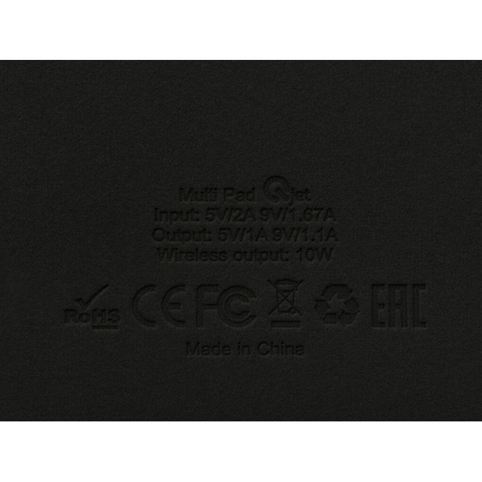 Многофункциональный коврик для мыши Multi Pad с беспроводной зарядкой и LCD экраном, 10 Вт, черный