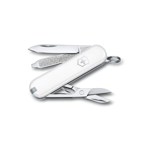 Нож-брелок VICTORINOX Classic SD Colors Falling Snow, 58 мм, 7 функций, белый Нож-брелок VICTORINOX Classic SD Colors Falling Snow, 58 мм, 7 функций, белый