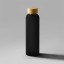 Стеклянная бутылка с бамбуковой крышкой Foggy, 600мл, черный