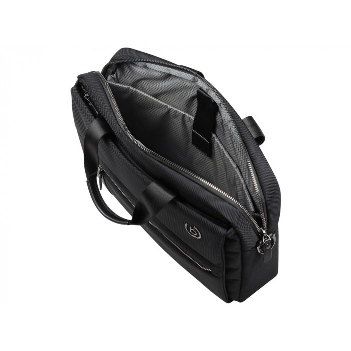 Портфель мужской BUGATTI НЕРО | NERO 15'', чёрный, нейлон 1680D/кожа, 42х10х30 см