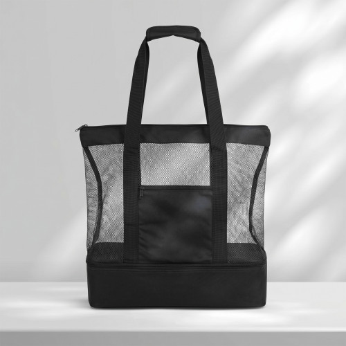 Сумка для шопинга и пляжа Coolmesh с изотермическим отделением внизу, черный