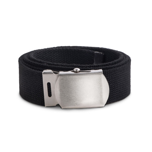 Ремень на пояс Canvas из ткани с металлической пряжкой, черный Ремень на пояс Canvas из ткани с металлической пряжкой, черный