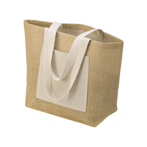 Сумка Jute джутовая с широким дном, натуральный Сумка Jute джутовая с широким дном, натуральный