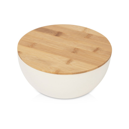 Салатник Bowl с бамбуковой крышкой, бежевый Салатник Bowl с бамбуковой крышкой, бежевый