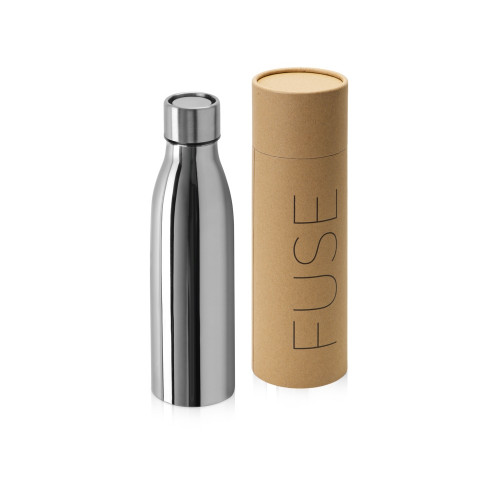 Вакуумная герметичная термобутылка Fuse с 360 крышкой, тубус, серебристый, 500 мл Вакуумная герметичная термобутылка Fuse с 360 крышкой, тубус, серебристый, 500 мл