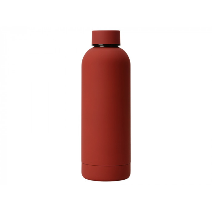 Вакуумная термобутылка Cask Waterline, soft touch, 500 мл, тубус, красный