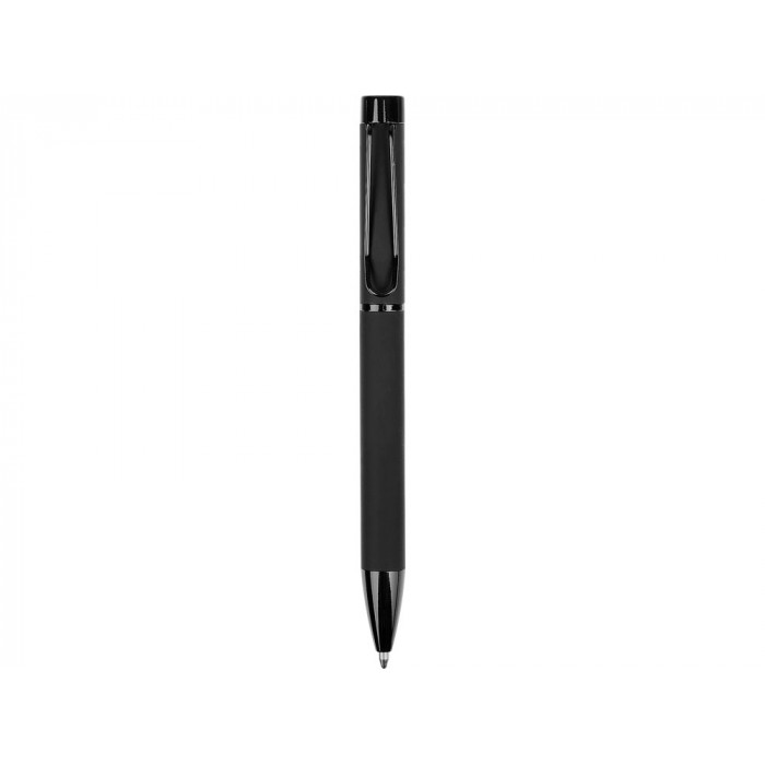 Металлическая шариковая ручка Black Lama, софт-тач, черный