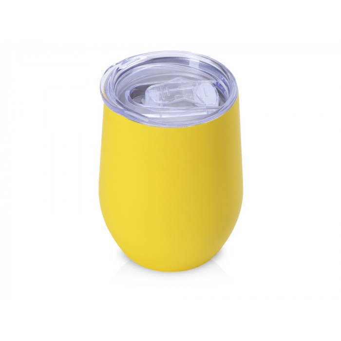 Термокружка Vacuum mug C1, soft touch, 370мл, желтый