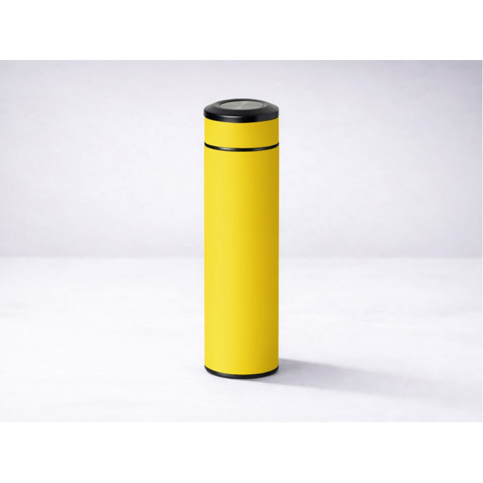 Вакуумный термос Vacuum Flask C1, soft touch, 420мл, желтый