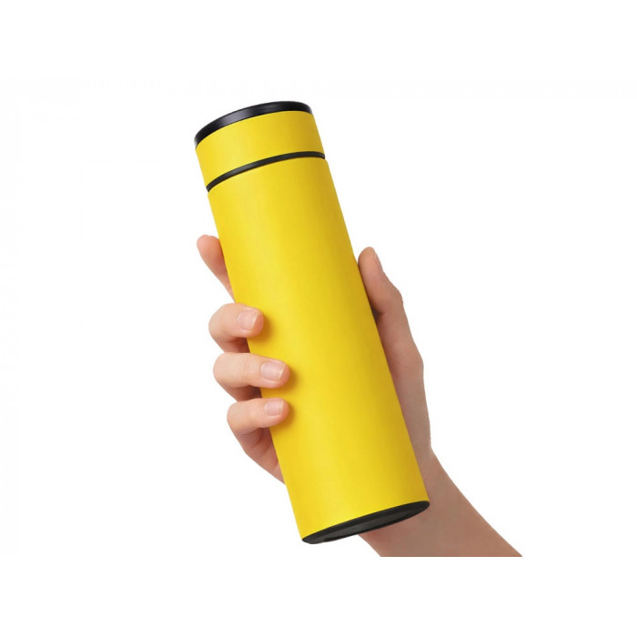 Вакуумный термос Vacuum Flask C1, soft touch, 420мл, желтый