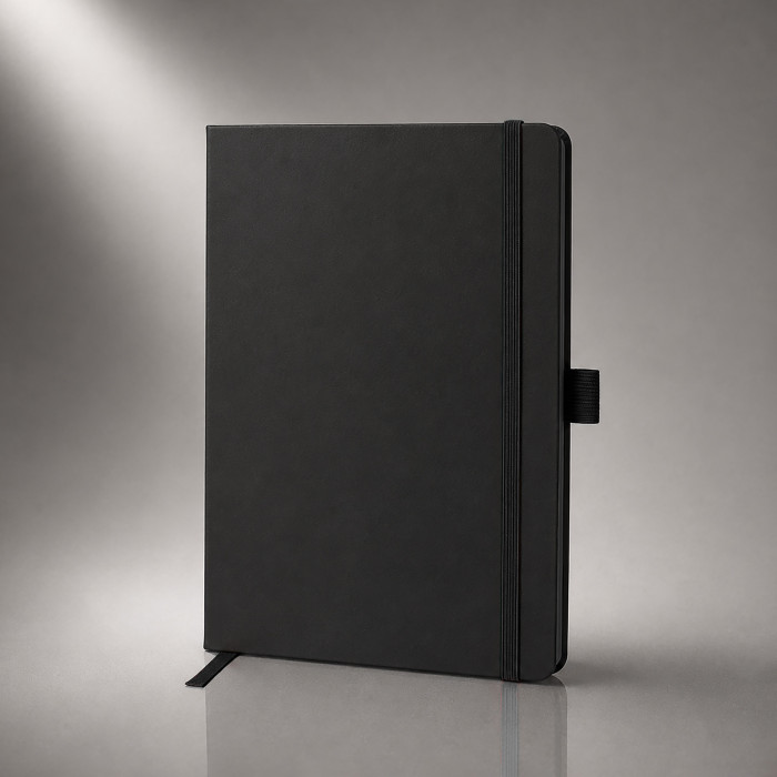 Блокнот ColorNote Black, твердая обложка A5, 80 листов, черный