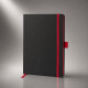 Блокнот ColorNote Black, твердая обложка A5, 80 листов, черный с красным Блокнот ColorNote Black, твердая обложка A5, 80 листов, черный с красным