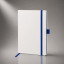 Блокнот ColorNote White, твердая обложка A5, 80 листов, белый с синим